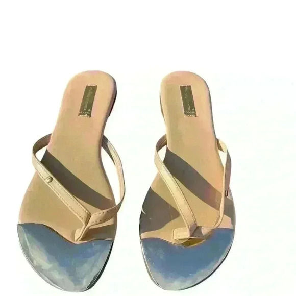Paro Sandals Made in Brazil Peach Sz 8 with Gold accents - Picture 1 of 9